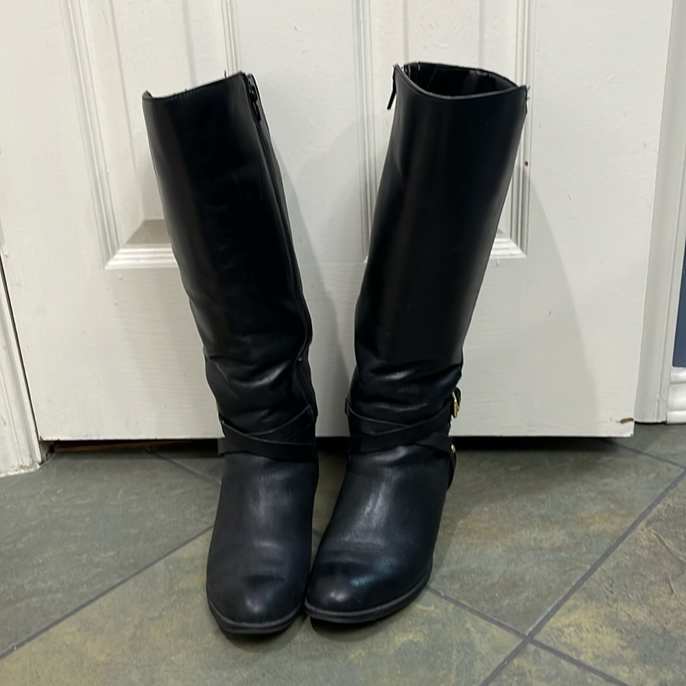Black leather Ralph Lauren boots